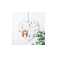 Life on the Road Shell Caravan Hanging Heart